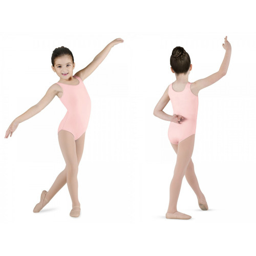 Body Dinamic Bloch per bambina rosa chiaro fronte/retro