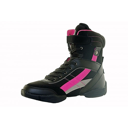 Sneakers Capezio nere/rosa trequarti frontale